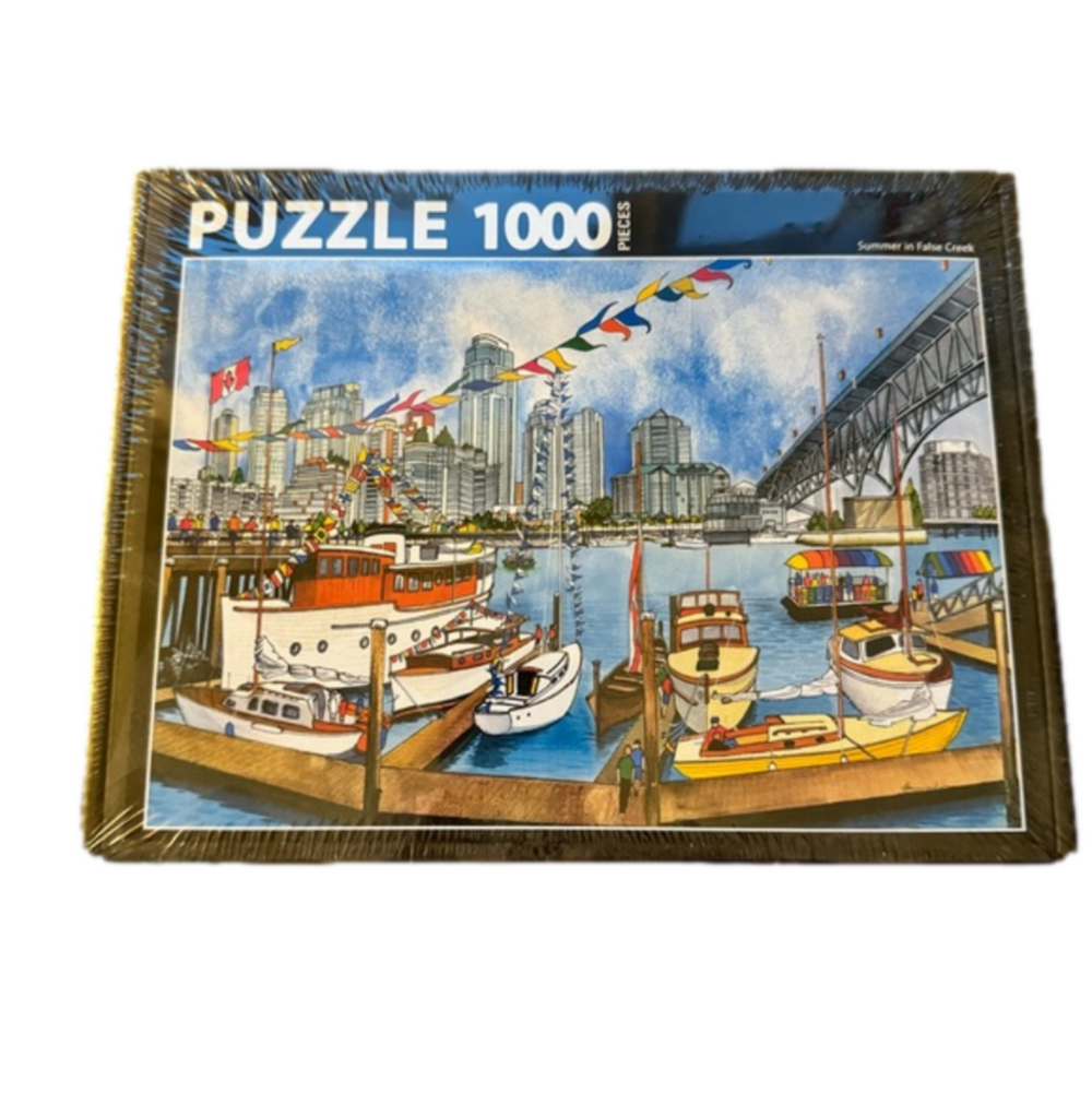 NWT Hilary Morris/Beaver Pond Creative 1000 piece jigsaw “Summer in False Creek”